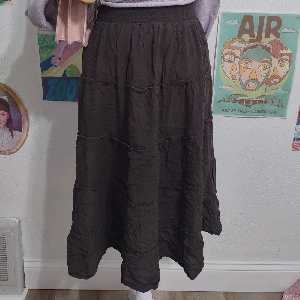 Pull&Bear Tired Midi Skirt